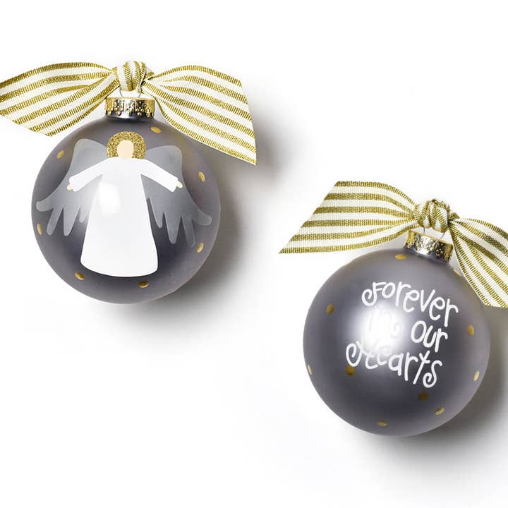 Fair Skin Forever in Our Hearts Angel Glass Ornament for wholesale by Coton Colors
