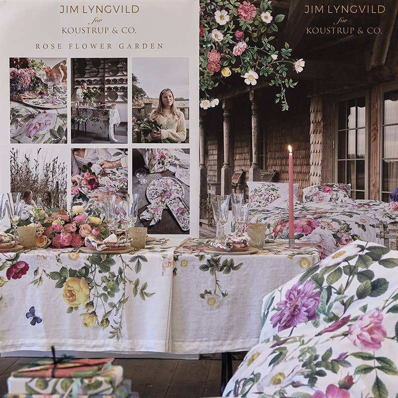 Koustrupco - Wholesale Tablecloth - Rose flower garden Tablecloth 145x220 cm.4