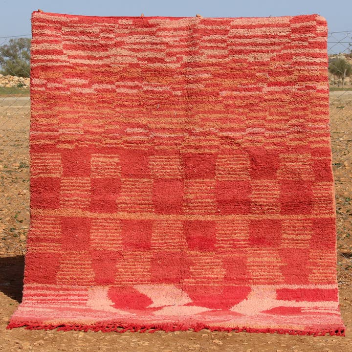 Tapis marocain en laine tissé à la main pour la vente par MUSMUSRUGS