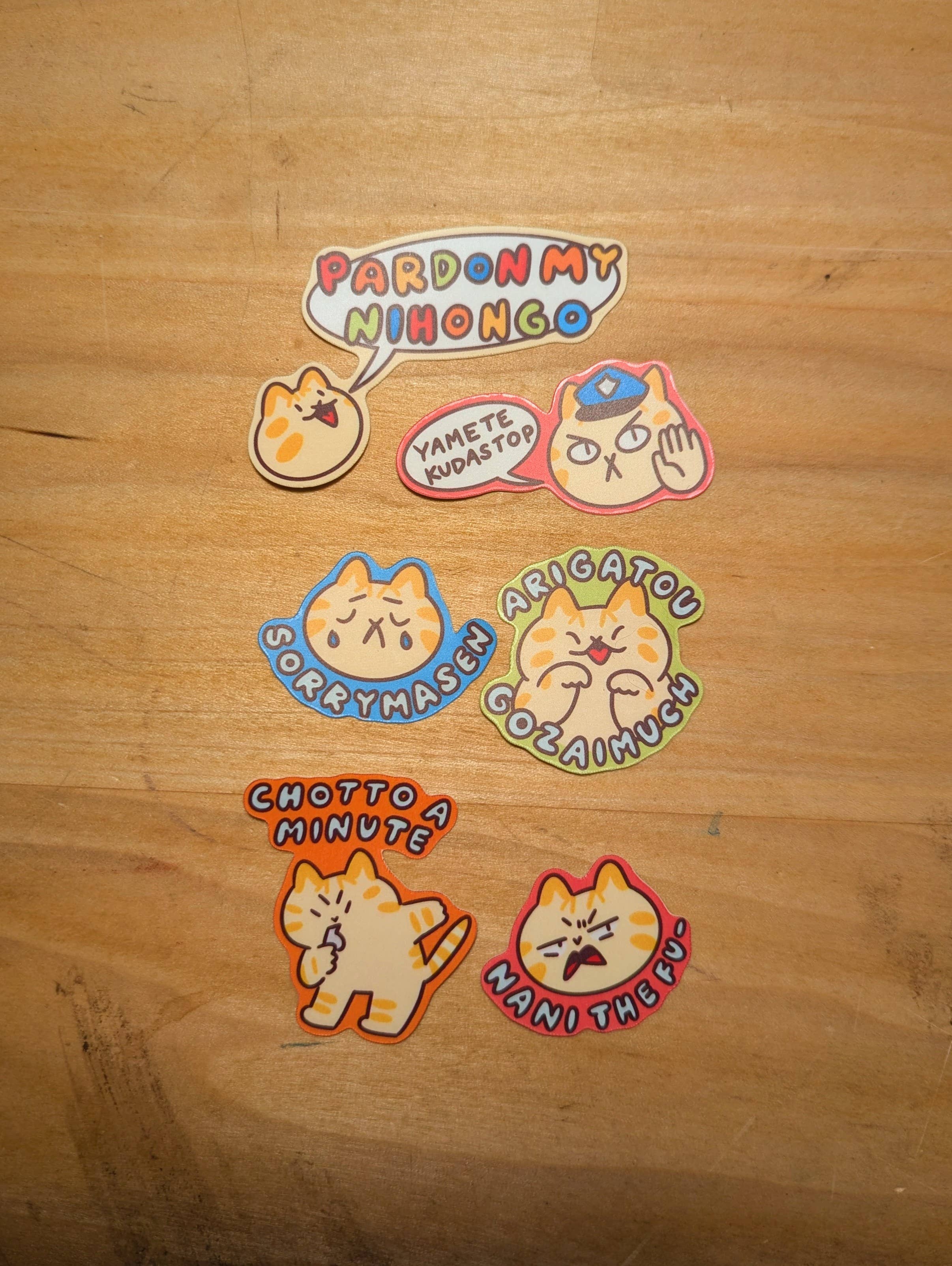 lauradzeng – Großhandel Aufkleber für Telefon und Laptop – Pardon My Nihongo Anime-Meme-Aufkleber aus Vinyl2