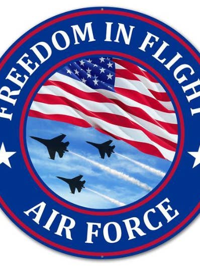 FREEDOM IN FLIGHT AIR FORCE SIGN for wholesale by Waterman's Loft Inc.
