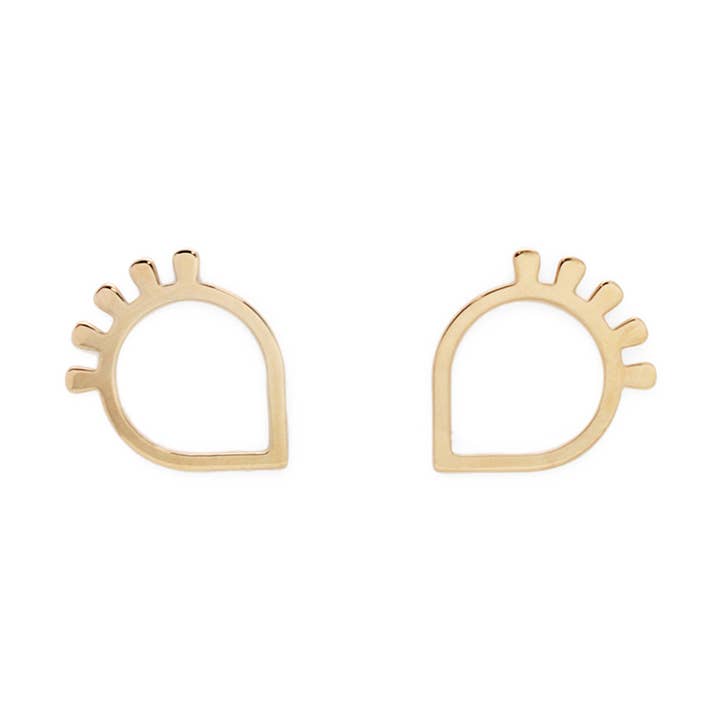 Madagaskar - Ohrringe "Auge" kleines Modell SARIKA für den Großhandel von Peau de Fleur