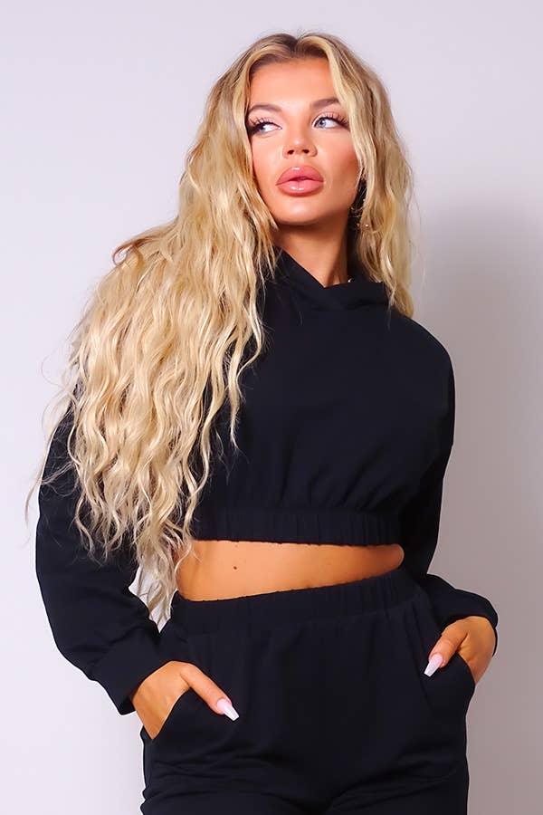 CEFIAN FASHION - Wholesale Hoodie - Women's - LAILA CROPPED FRENCH TERRY HOODIE0