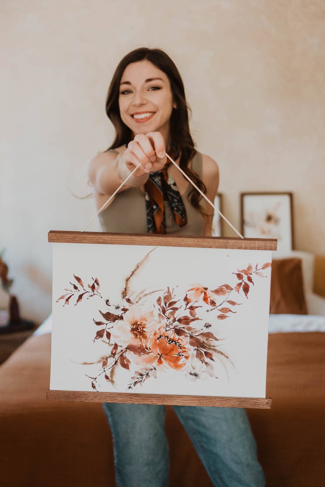 Paperbec Design Co. - Wholesale Art Print - Bohemian Rust Purple Dried Floral Art Print4