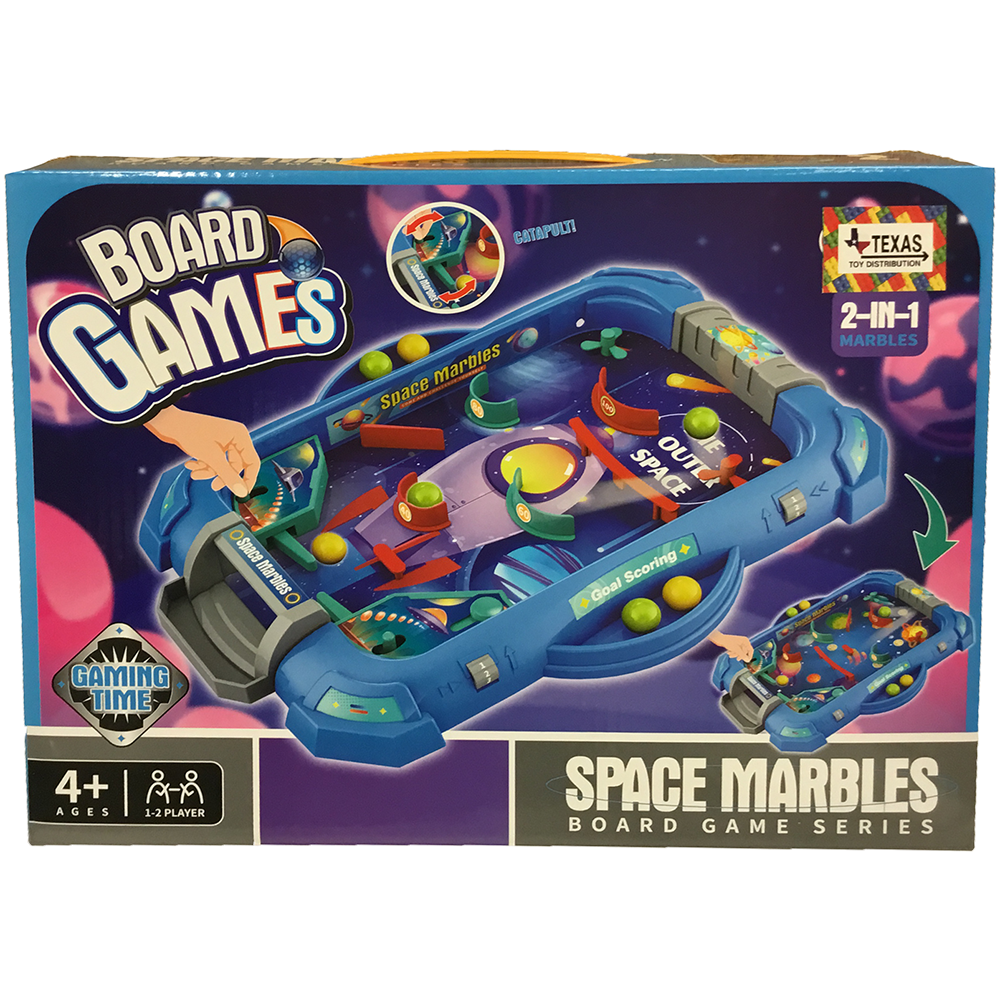 Texas Toy Distribution - Wholesale Board Game - 2-in-1 Pinball Space Marbles Tabletop Board Game0