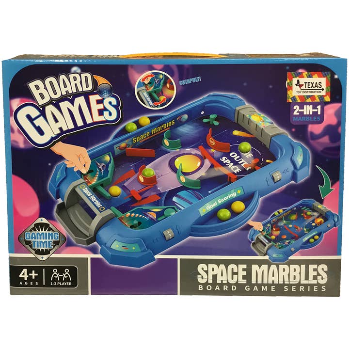 Texas Toy Distribution - Wholesale Board Game - 2-in-1 Pinball Space Marbles Tabletop Board Game