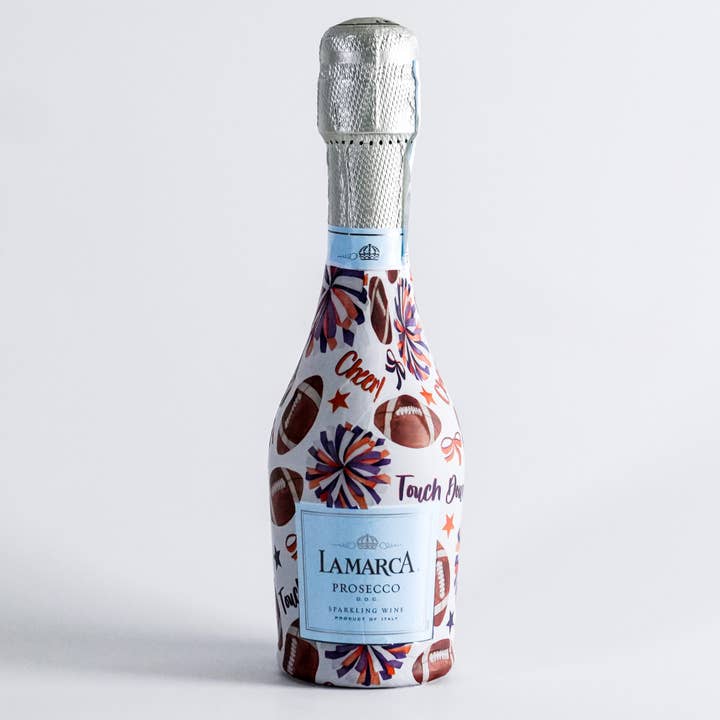 Beau Bottles - Wholesale Wine Gift Bag - Beau Bottles Orange and Purple Game Day - MINI Prosecco Collection - Six Pack