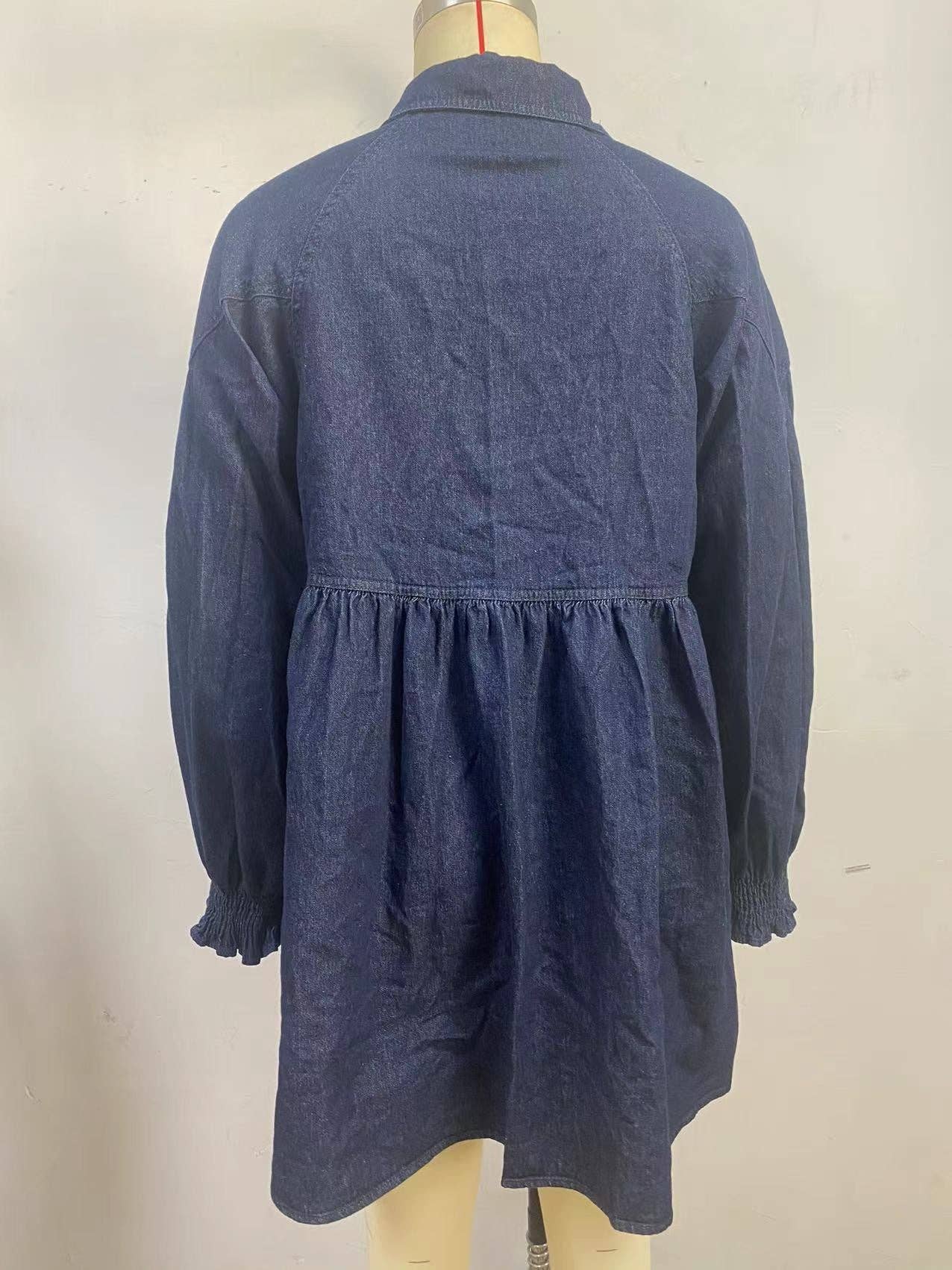 Marayn - Wholesale Dress - Women's - Chic 2025 Western Casual Denim Shirt Dress3