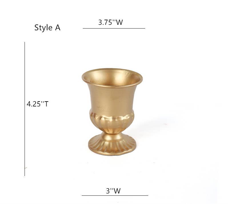 Sweet Home Deco - Wholesale Vase - Metal Gold Floral Holders, Centerpiece Vases, Brass Pin Frog5