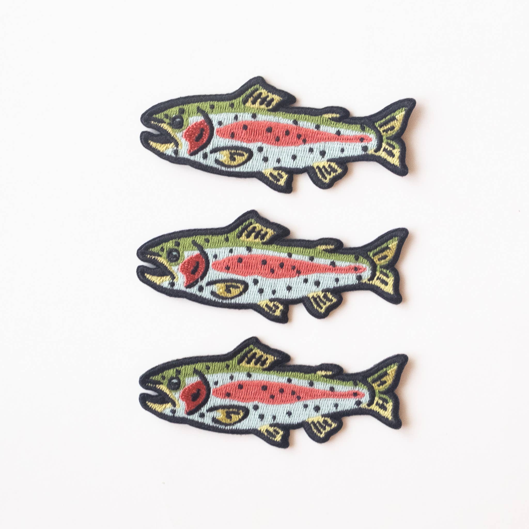 Union Made - Wholesale Patch - Rainbow Trout Embroidered Iron on Patch3