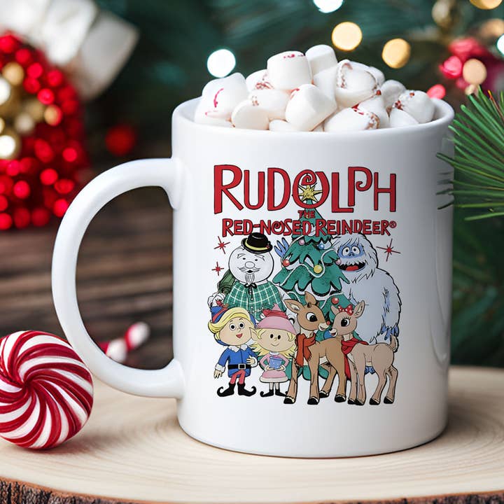 Rudolph Frosty Snowman Santa - Classic Christmas Coffee Mug for wholesale by House Of Rodan