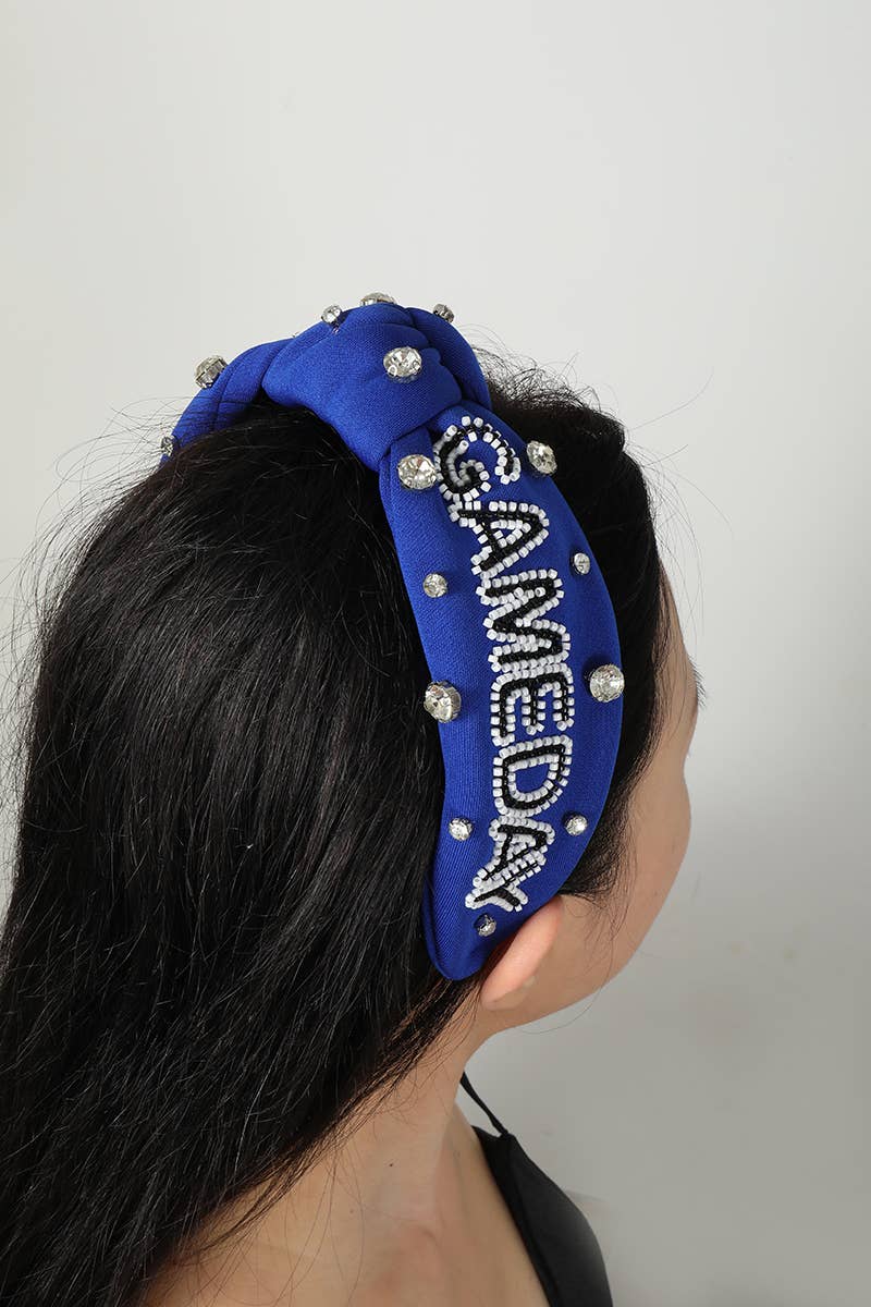 42POPS – Bandana - Mulher por atacado – .Fita de Cabelo com Pedras Preciosas Espírito de Equipa para o Dia do Jogo5
