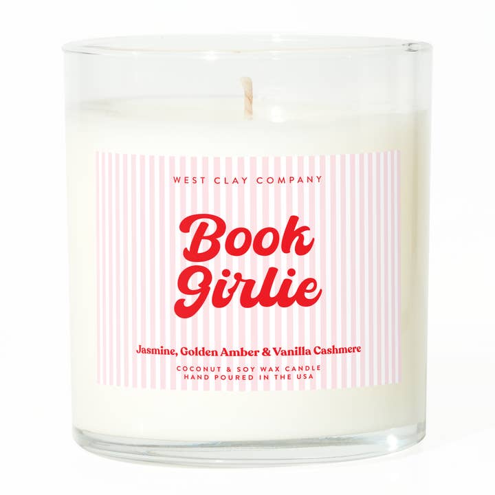 West Clay Company - Wholesale Jar/Filled Candle - Book Girlie Candle | Everyday Cozy Scent – Vanilla Cashmere0