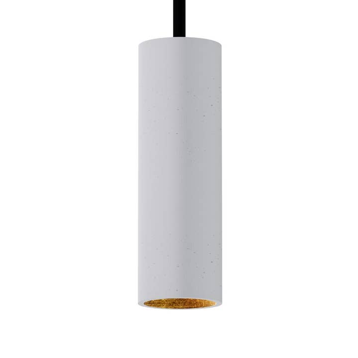 Hanglamp 'Nara20' van beton met GU10 fitting, goud-witte afwerking voor wholesale door TIVENDIS