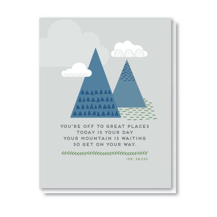 Berg examenskort för wholesale av doodle bird design