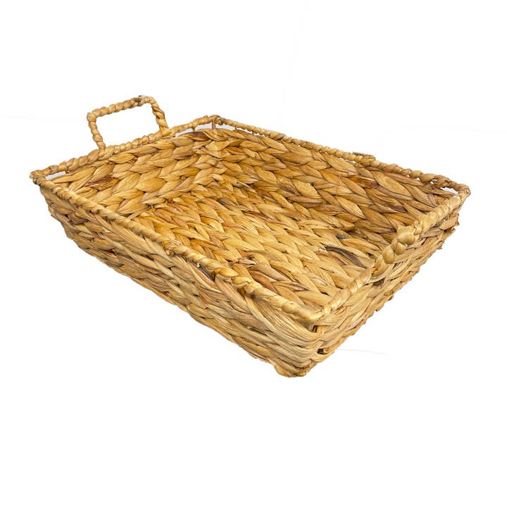 Bospak - Wholesale Basket - 16" Rectangle Handmade Seagrass basket w/ Ear Handle