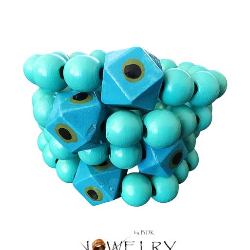 Handmade / Hand-Painted Turquoise Boho Bracelets for wholesale by Jewelry By BDK