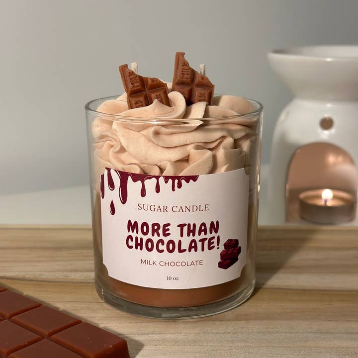 Sugar Candle - Wholesale Jar/Filled Candle - Whipped Cream Milk Chocolate Candle – Dessert Candle & Gift for Any Occasion7