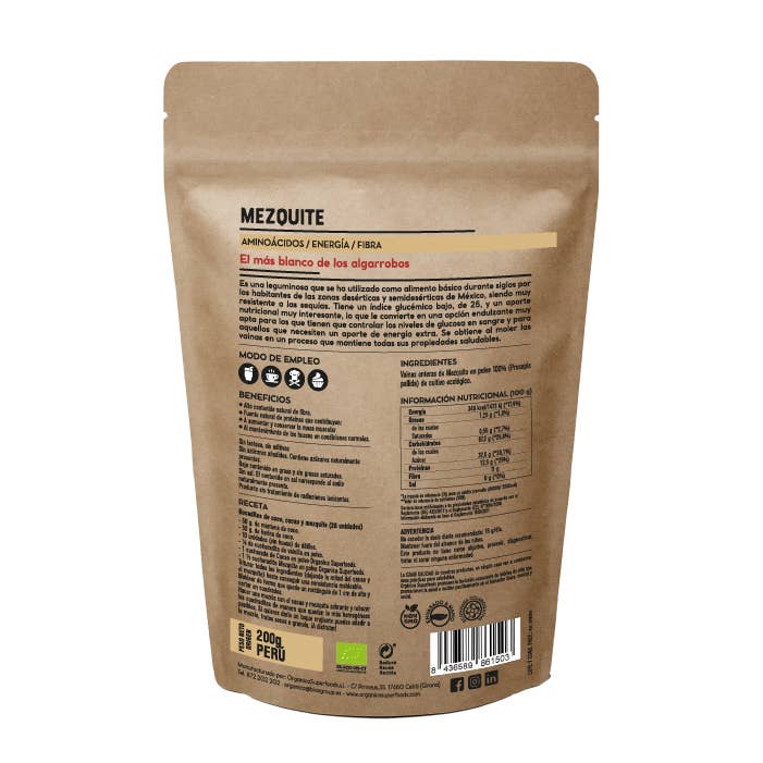 Orgánica Superfoods SL - Wholesale Protein/Superfood Powder - Organic mesquite powder - 200g