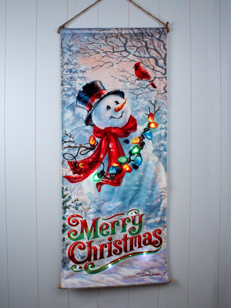 Glow Decor - Wholesale Banner - Vintage Snowman LED Banner