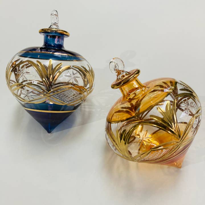 Dandarah - Wholesale Ornament - Blown Glass Ornament - Drop Amber