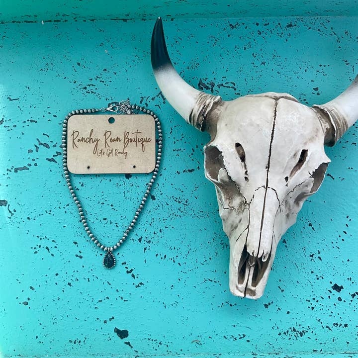 4mm Navajo stil sort sten Choker halskæde for engroshandel hos Ranchy Roan Boutique