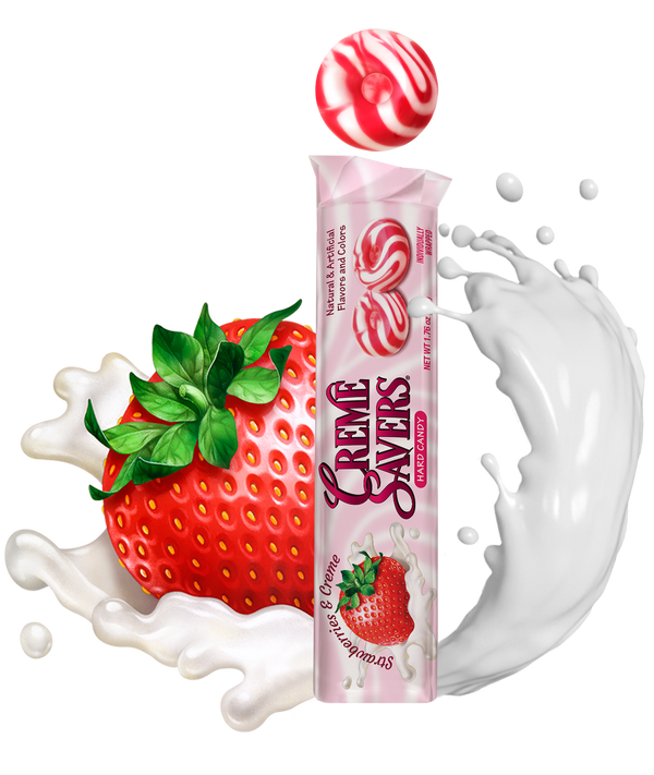 I Got Your Candy - Wholesale Hard Candy - Creme Savers Strawberry Creme 1.76oz - 24ct1
