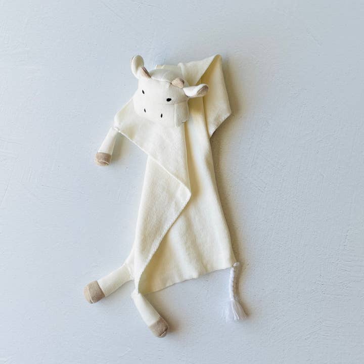 Viverano Organics - Wholesale Security/Cuddle Blanket - Baby - Cow- Organic Baby Lovey Security Blanket Cuddle Cloth