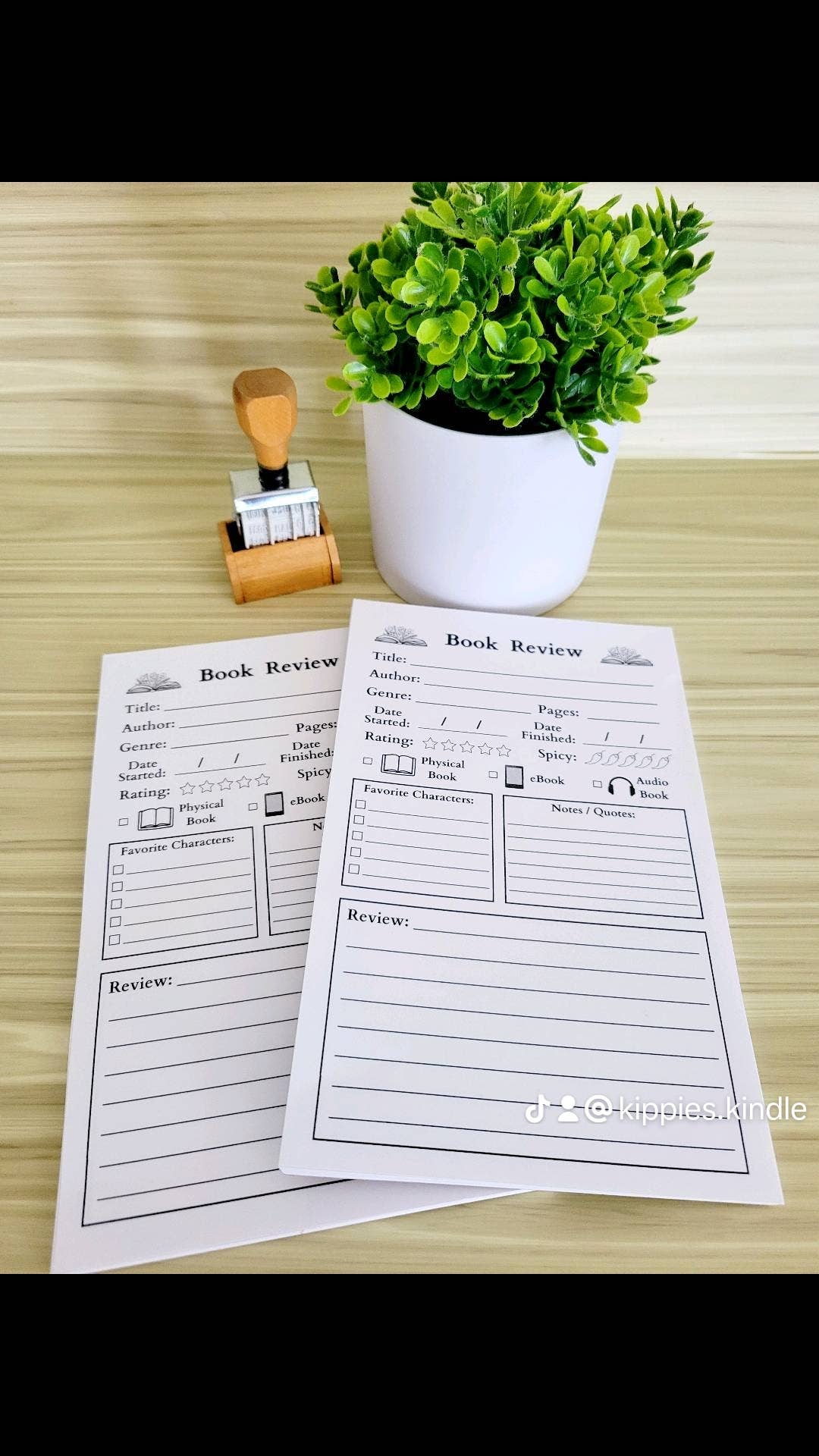 Henli & Co. - Vente Blocs-notes - Bloc-notes de critique de livre (25 ou 50 pages)1