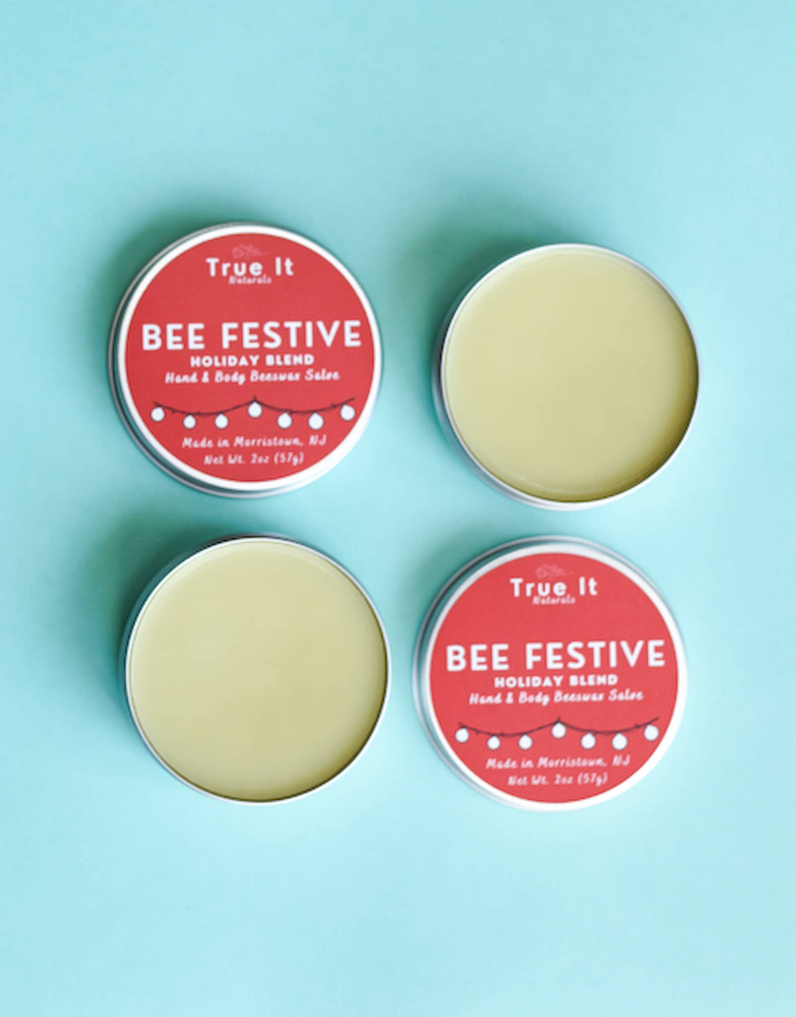 True It Naturals - Vendita all'ingrosso Unguenti/Balsami/Creme curative - Balsamo di Cera d'Api Festivo - BEE FESTIVE | Balsamo per Mani e Corpo8