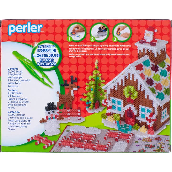Anker Play Products - Wholesale DIY Craft Kit - Kids - Perler Beads Gingerbread Theme House Kit