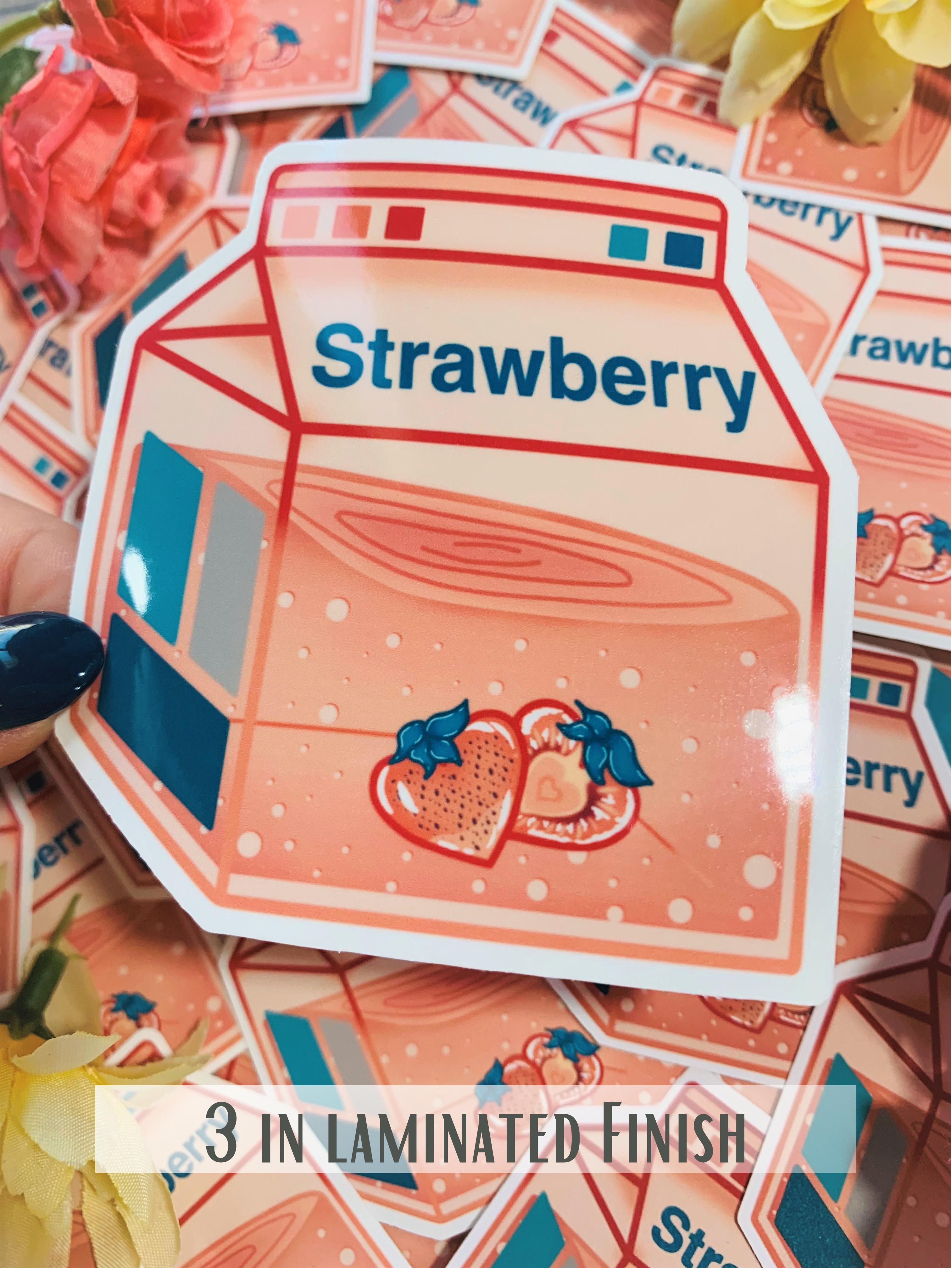 Emily Rose Creates - Venta al por mayor Pegatina - Pegatina troquelada con leche de fresa9