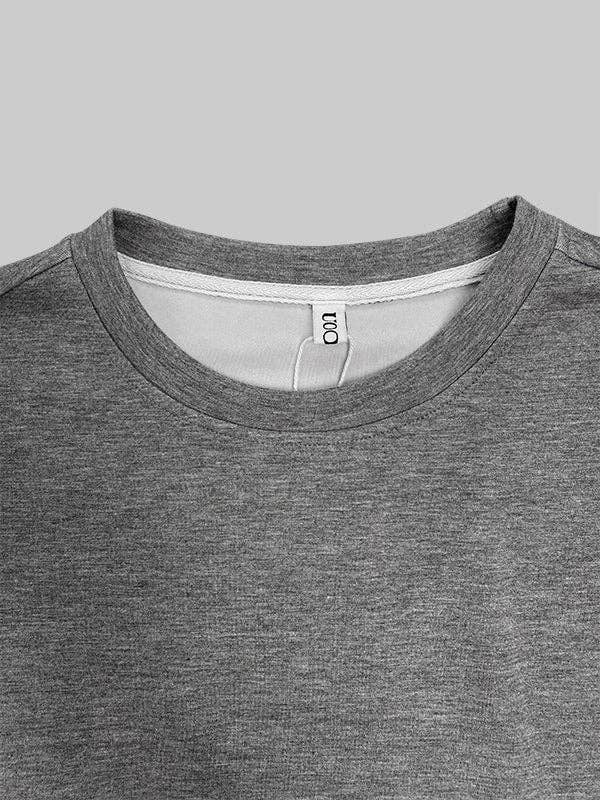 UZ Wholesale Store – Sweatshirt - Mulher por atacado – Camisola de Manga Comprida com Cinto Solto, Fivela, Cor Sólida e Gola Redonda13