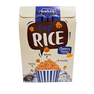 Enescorp International LLC - Wholesale Puffed Rice Treat - Cheesy and Spicy Pop Rice, 1.8 oz (50 gm)1