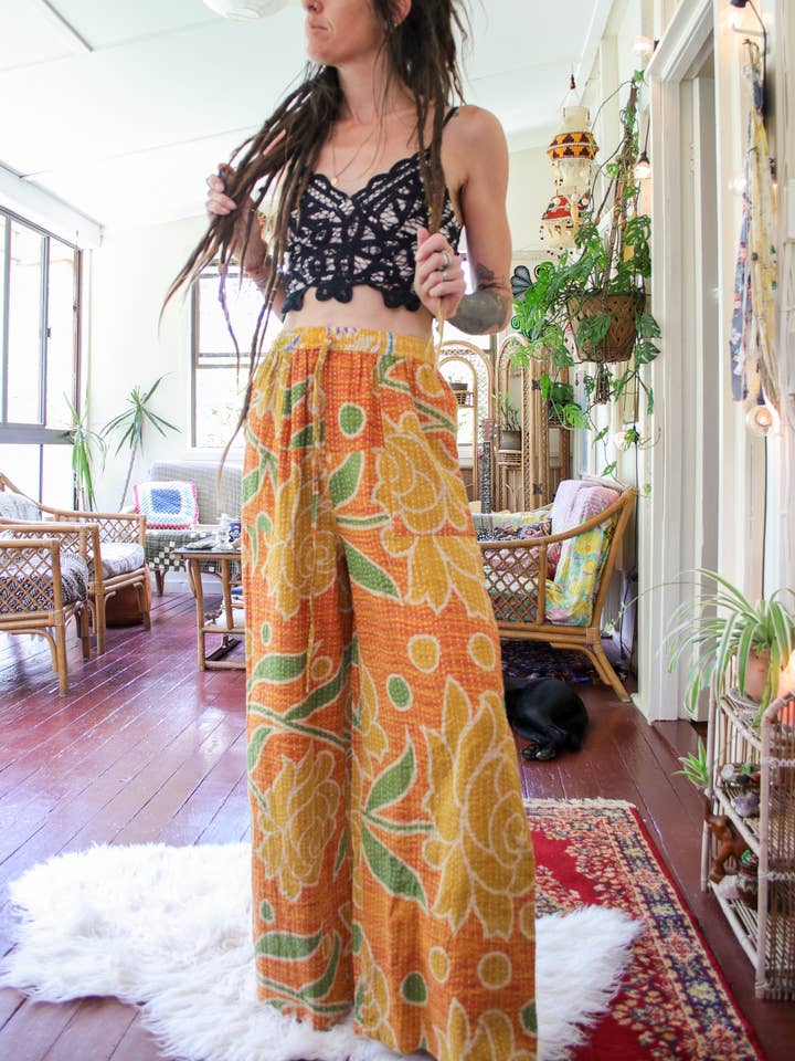 Renew Vintage - Wholesale Pants - Women's - Kantha Lounge Pants5