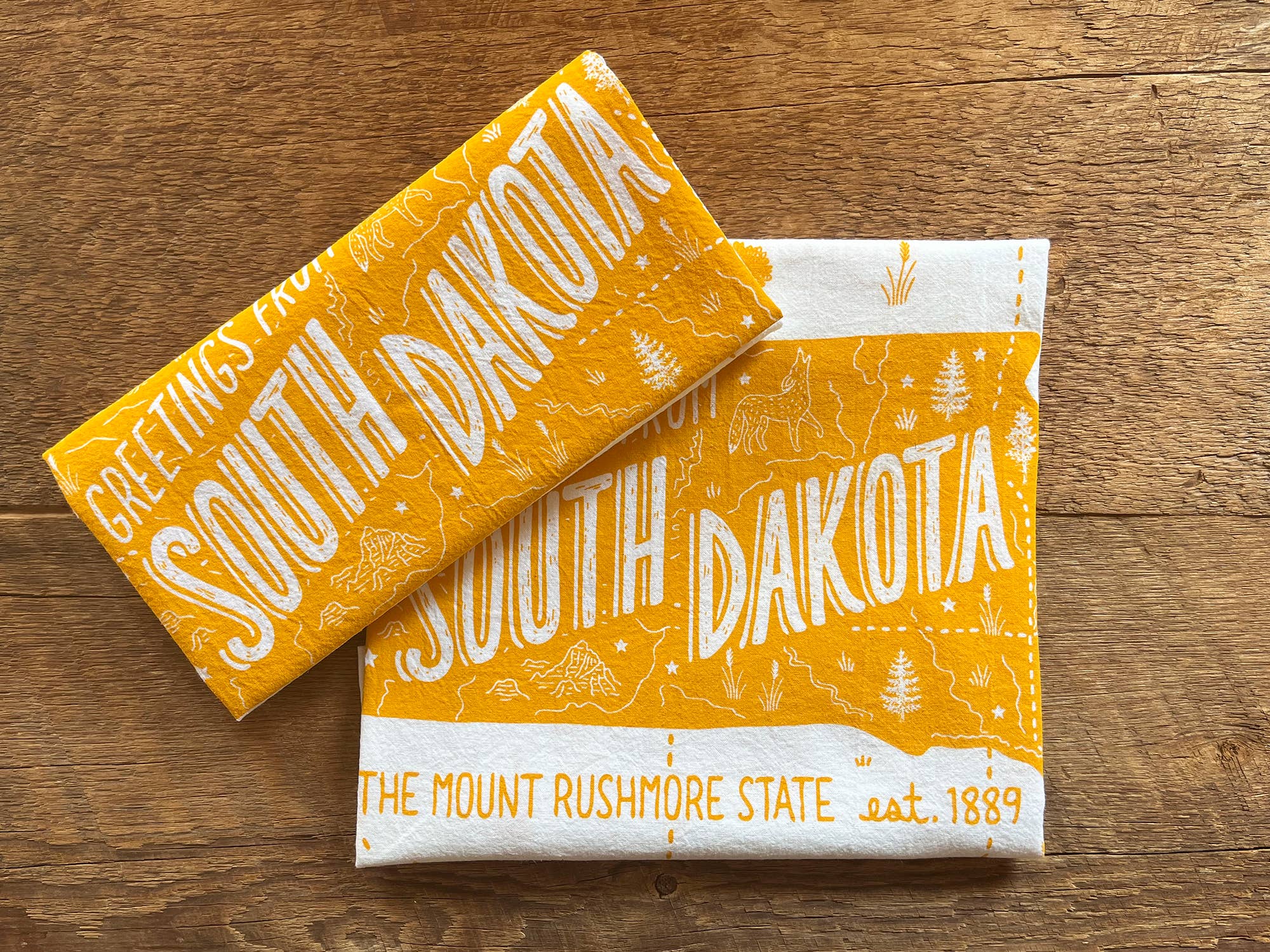 Noteworthy Paper & Press - Wholesale Tea Towel - South Dakota Tea Towel2