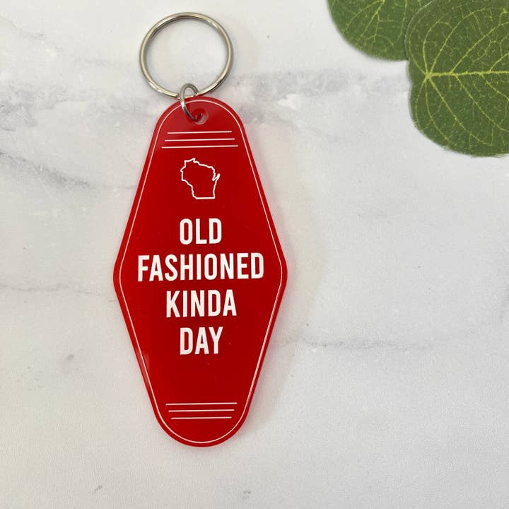 Old Fashioned Kinda Day Acrylic Keychain for wholesale by Atomic Kraftworks