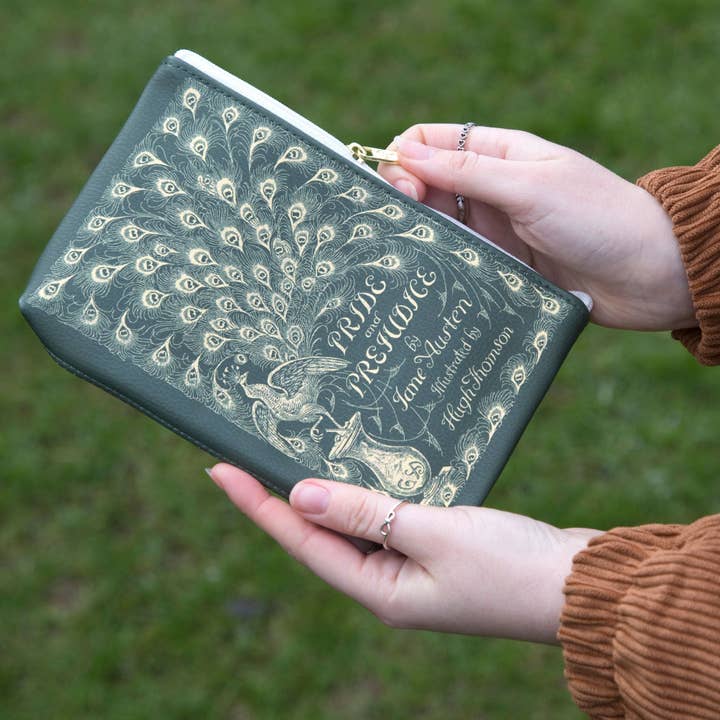Pride and Prejudice Grüne Buchtasche Clutch für den Großhandel von Well Read Company