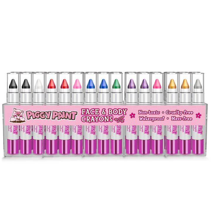 Présentoir de Crayons pour Visage et Corps – 30 Crayons - Vente en Gros pour la vente par Piggy Paint