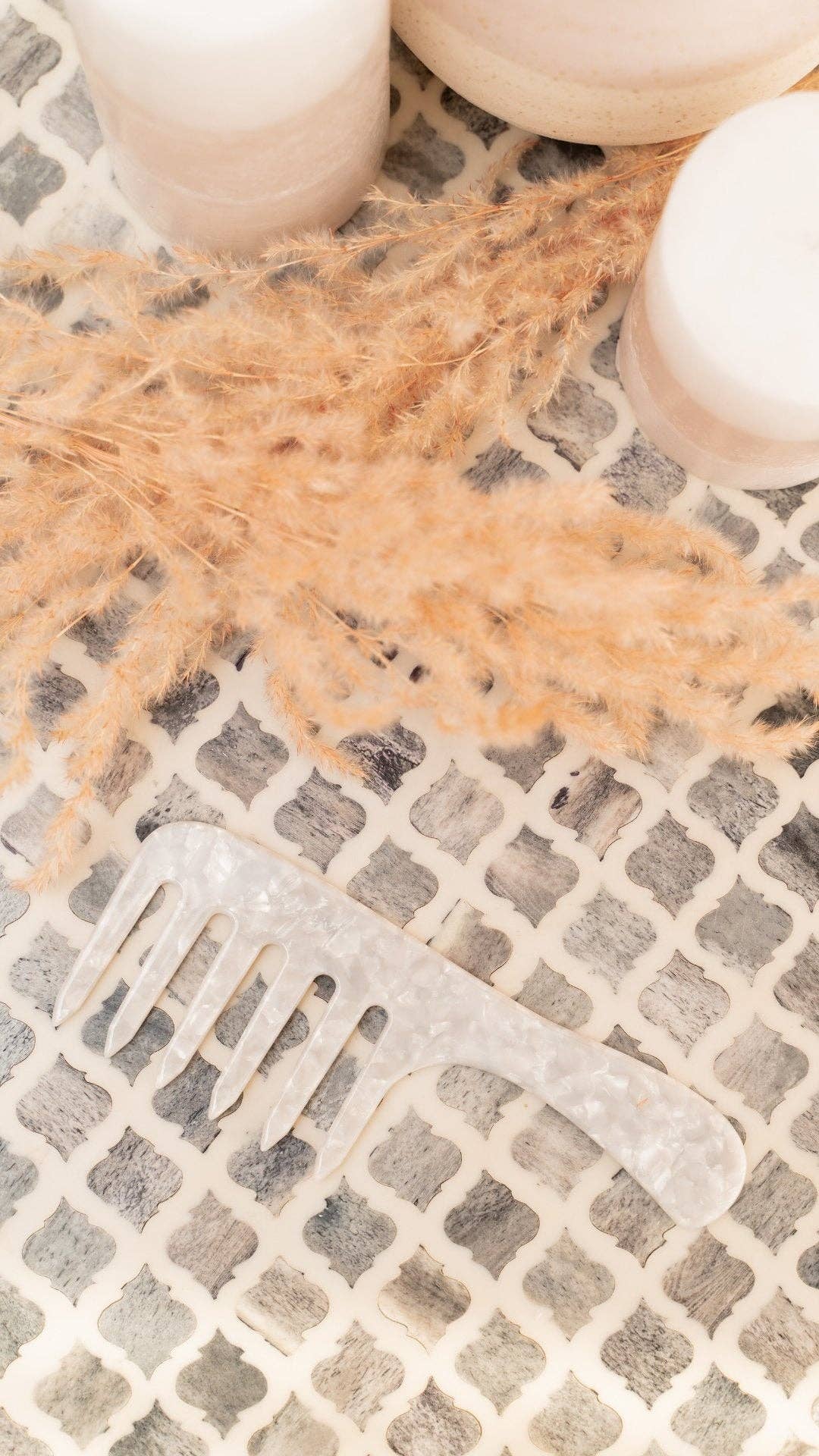 Beyond Scrunchies - Wholesale Hair Brush/Comb - LUXURY DETANGLING COMB - Opal1