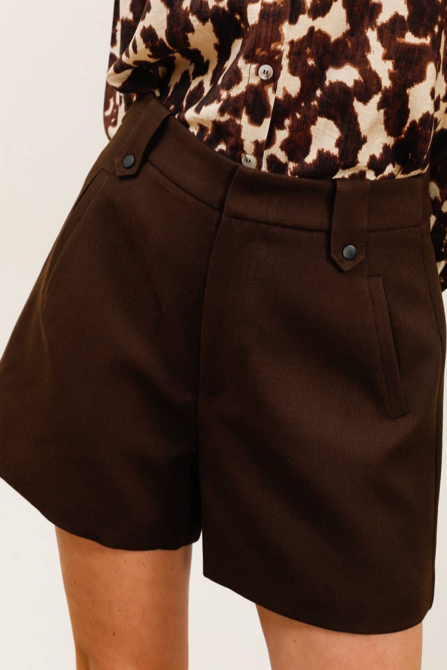 LOVIE & CO - Vendita all'ingrosso Pantaloncini - Donna - Short a vita alta con passanti - ASD96988-SEBASTIEN0