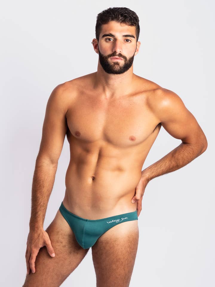 Walking Jack - Wholesale Underwear - Men's - Micro Briefs - Teal - Mini low-rise briefs0