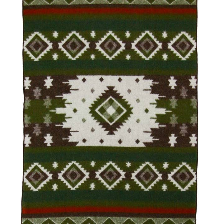 MoST - Wholesale Bedding Blanket - Wool bed Blanket TRIBE - single - green2