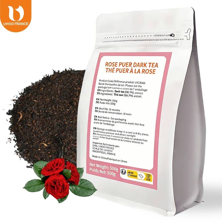 Sort Pu'er-rose-te 500 g (infusionsposer 50 g x 10) for engroshandel hos UHOO FRANCE
