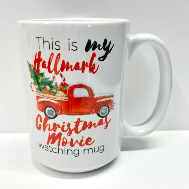 Mug de Noël pour regarder un film pour la vente par dkhandmade