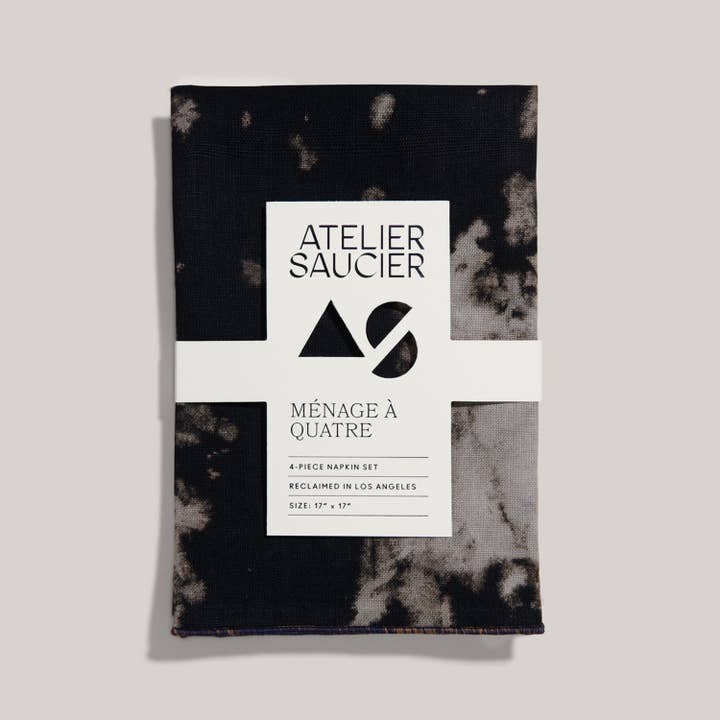 ATELIER SAUCIER - Wholesale Dinner & Cloth Napkin - After Dark Linen Napkins | Set of 4