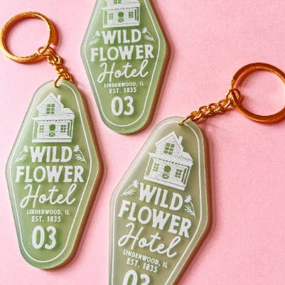 Katie Daisy - Wholesale Keychain - Women's - Wildflower Hotel Keychain