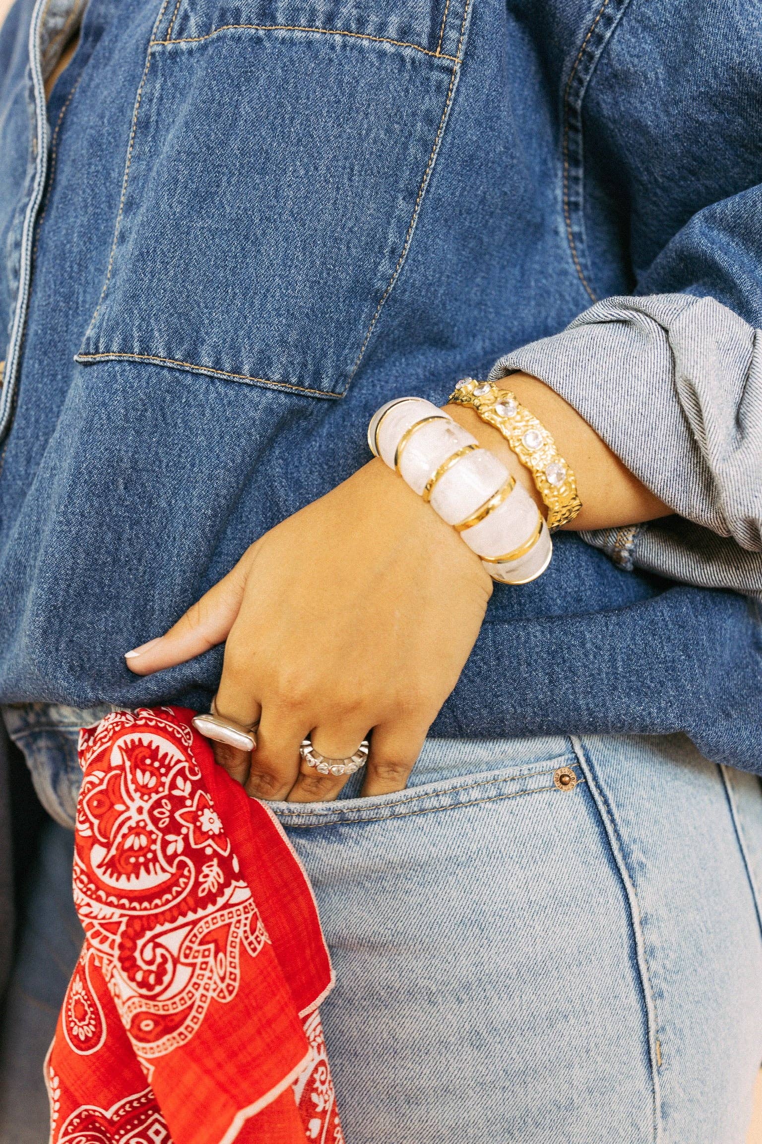 BELJOY - Wholesale Armband - Bibi Stretch Armband - Wit1