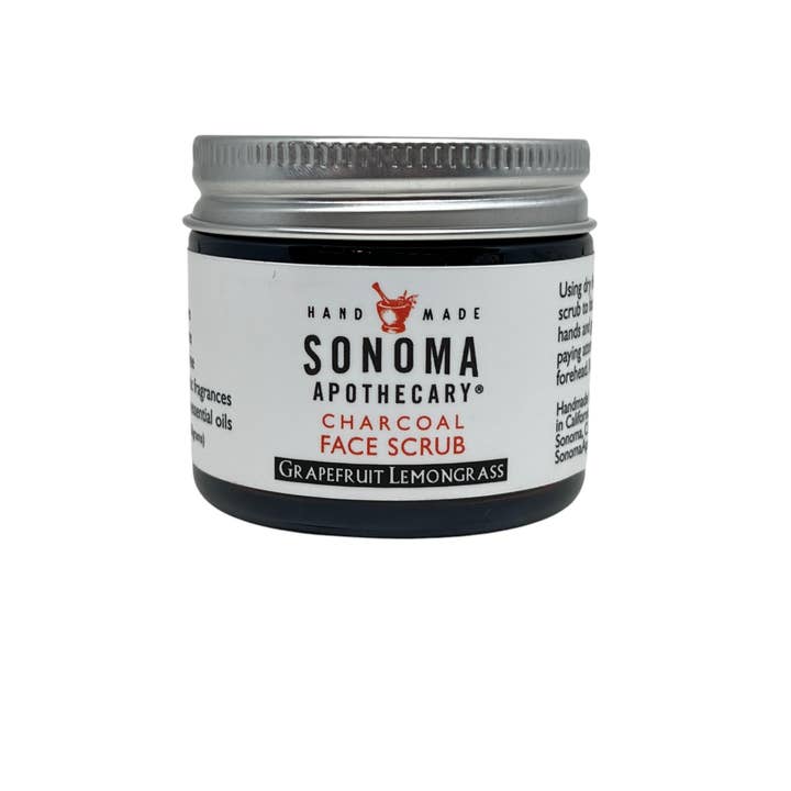 Sonoma Apothecary - Wholesale Facial Exfoliant/Scrub - Charcoal Face Scrub, Grapefruit Lemongrass with Natural Clay