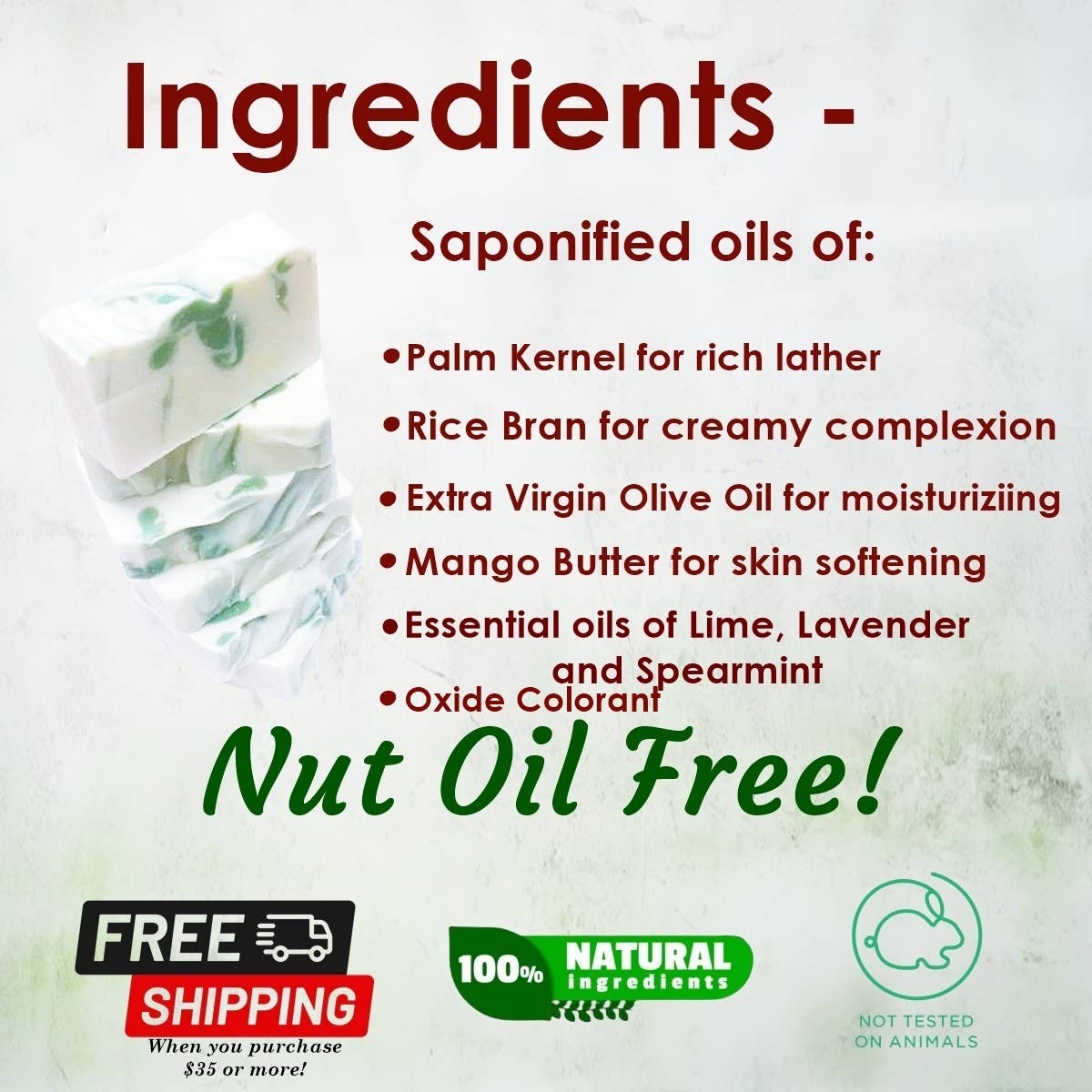 Wild Herb Soap Co - Wholesale Bar Soap - Mojito Scent Natural Soap Bar Fun Popular Enticing Blend4